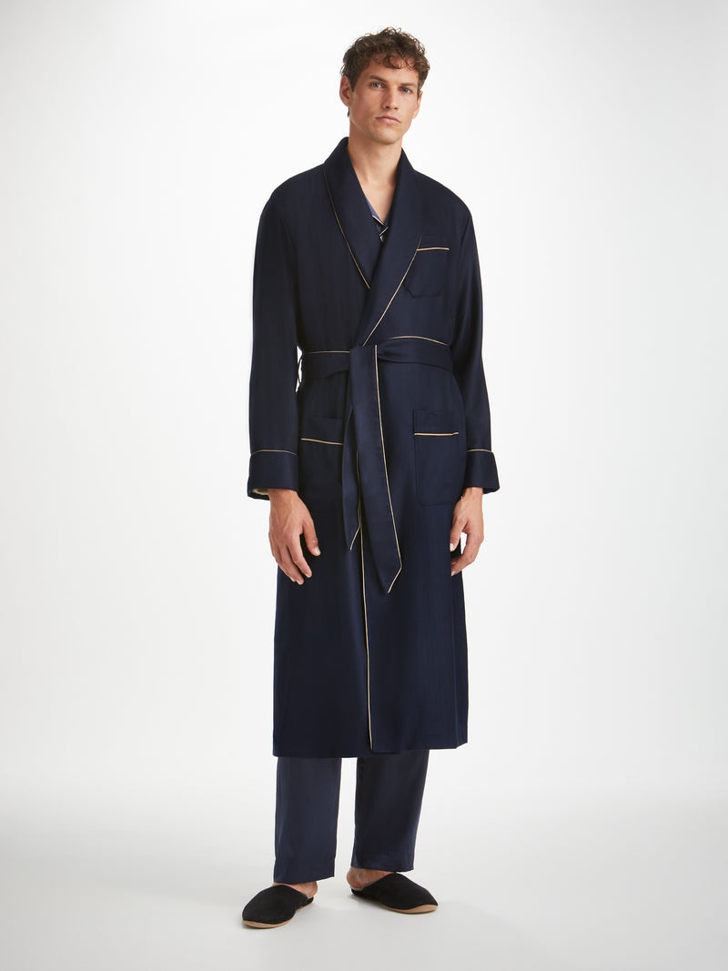 Men's Robe Duke Cashmere Navy - 2