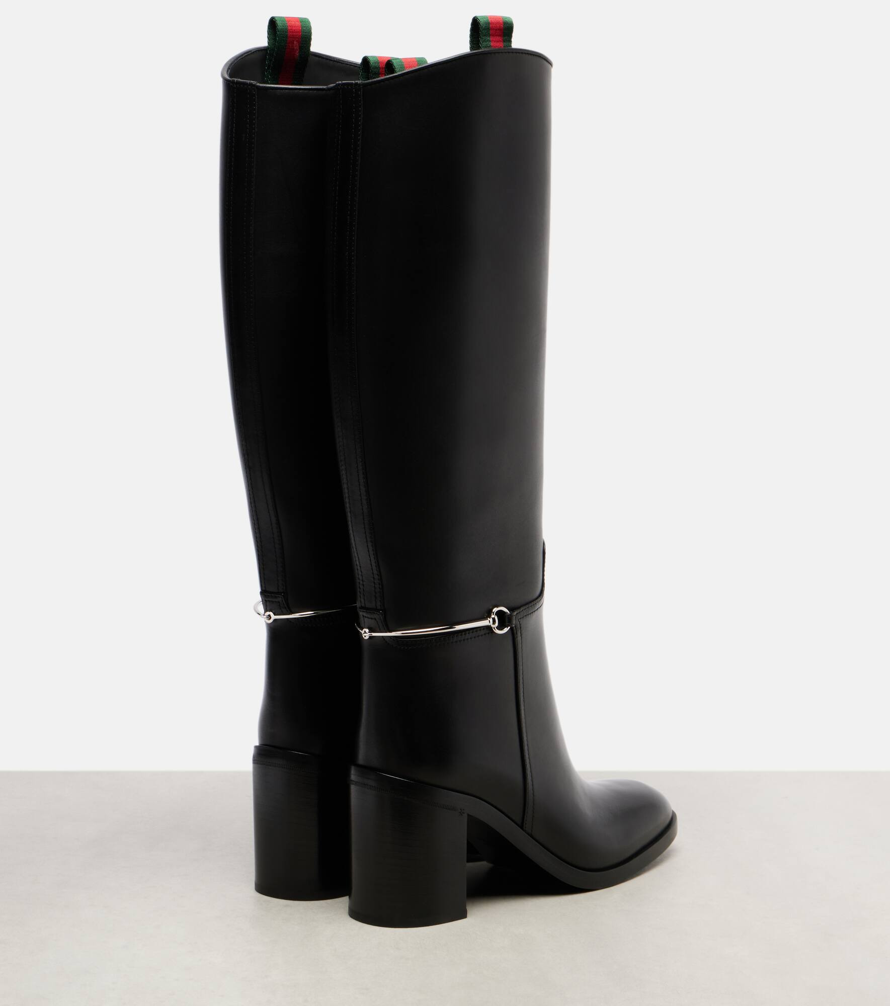 Horsebit leather knee-high boots - 2