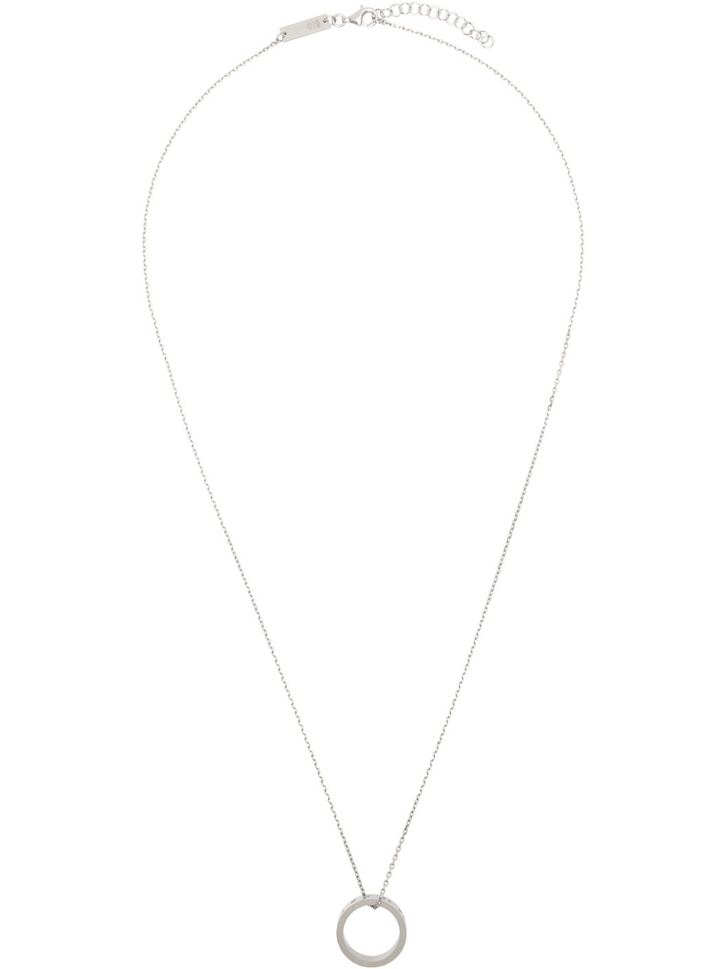 Silver Numerical Ring Necklace - 1