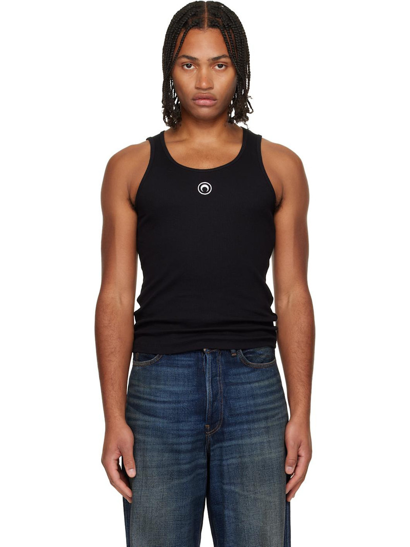 Black Moon Logo Ribbed Jersey Tank Top 1