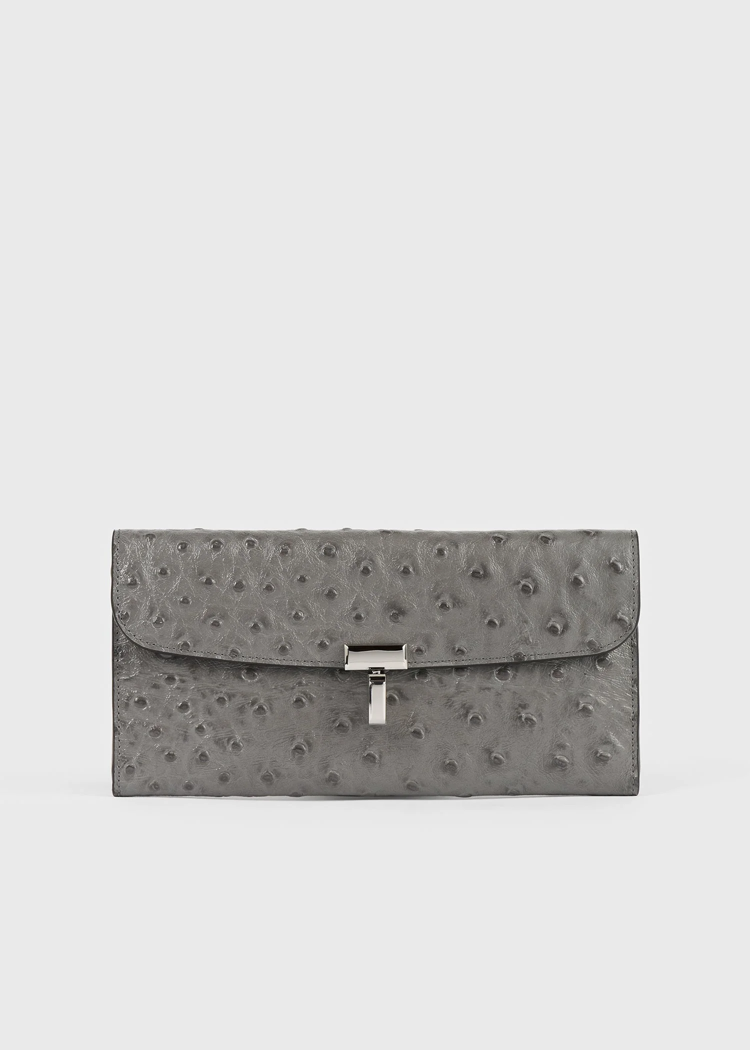 T-lock ostrich-embossed wallet grey - 1