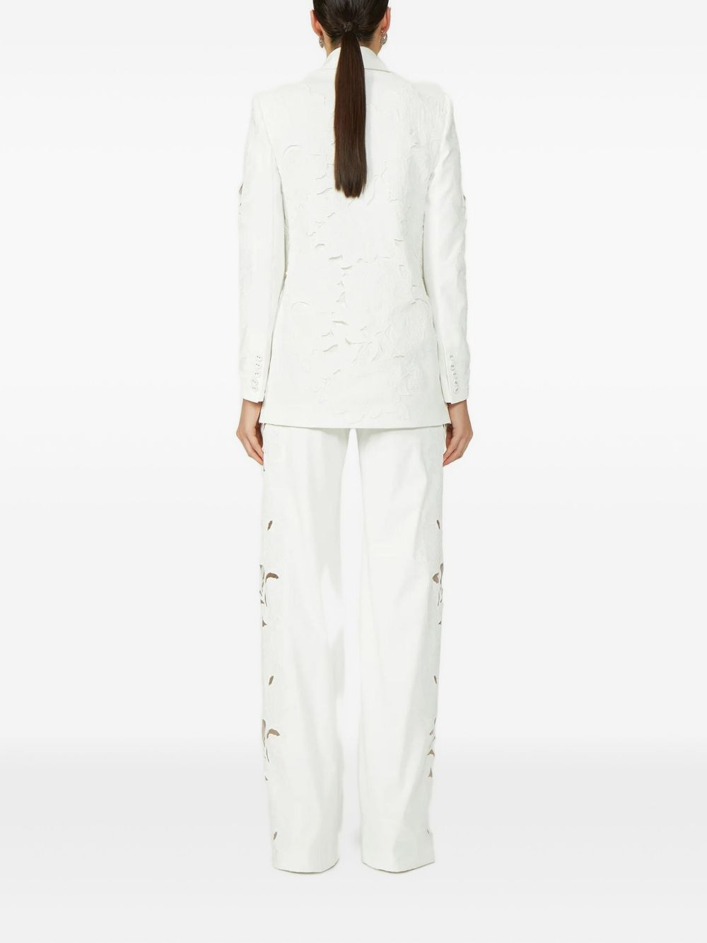 Neff floral-lace cut-out blazer - 2