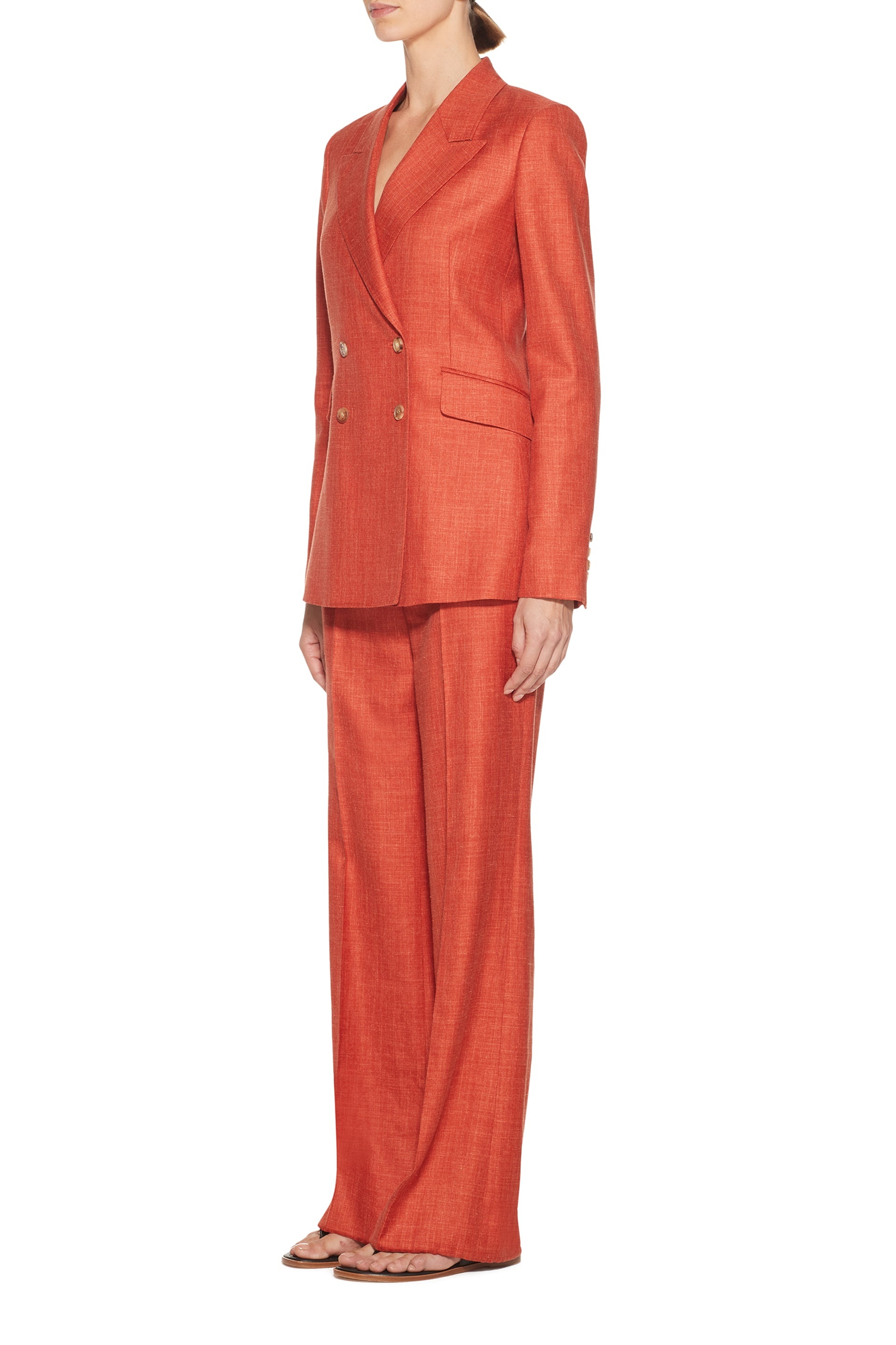 Angela Blazer in Silk Wool with Linen - 4