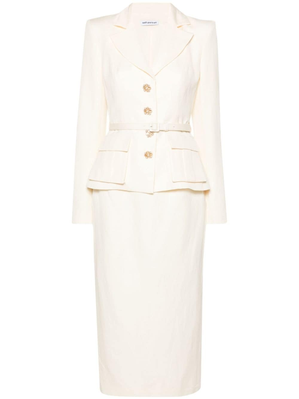 self-portrait tailored midi dress farfetch REVERSIBLE