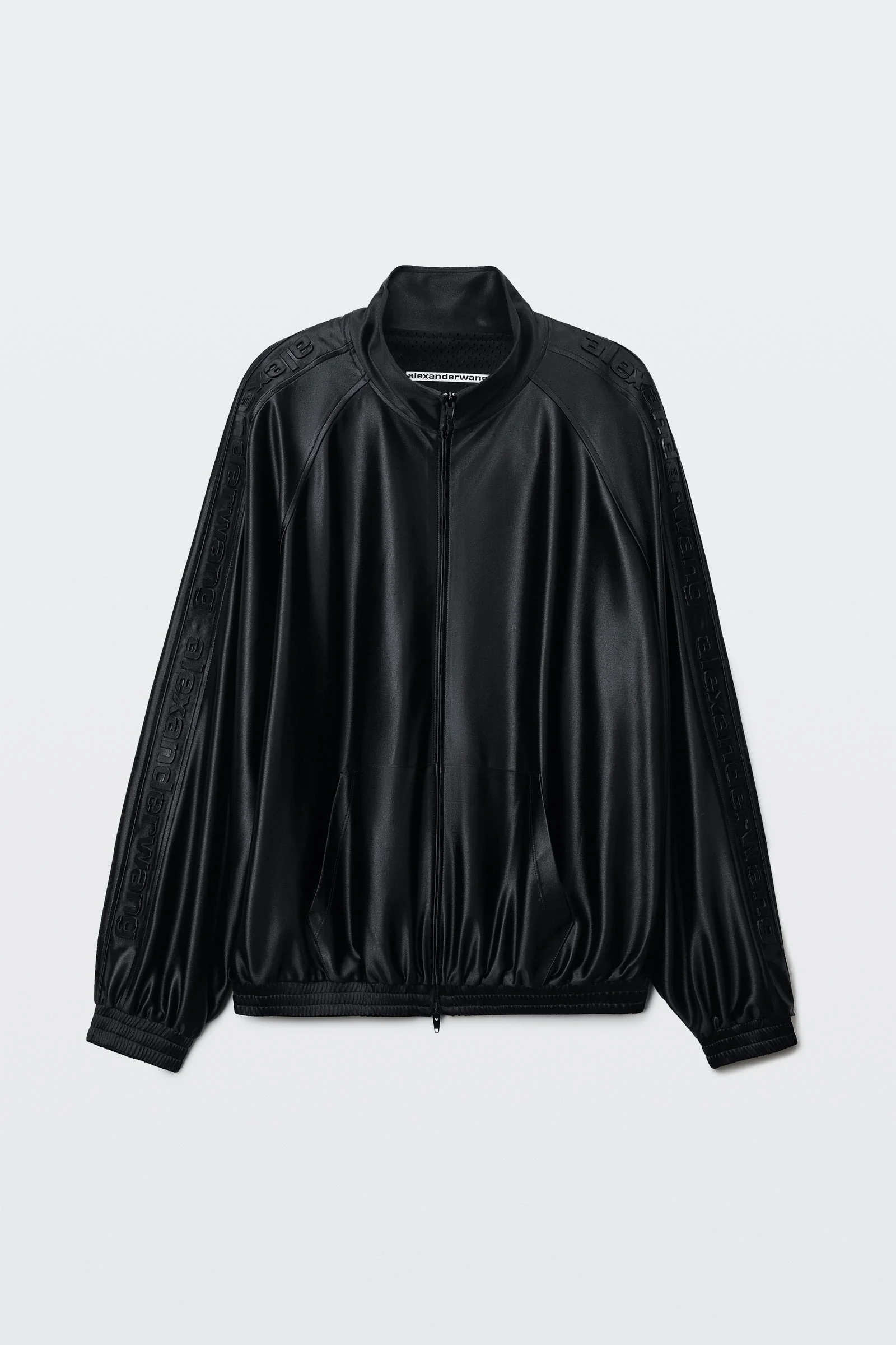 emboss logo panel track jacket - 1