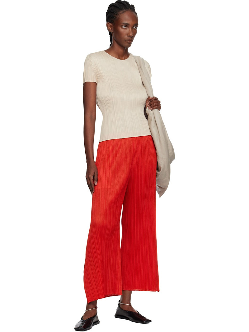 Pleats Please Issey Miyake Red Monthly Colors July Trousers outlook