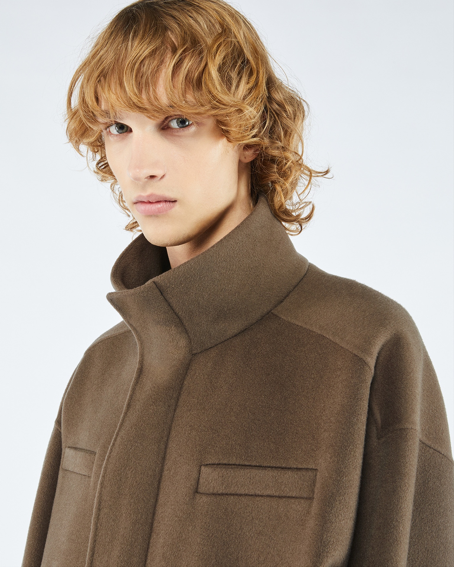 DUFAN - Double wool silk bomber - Clay - 4