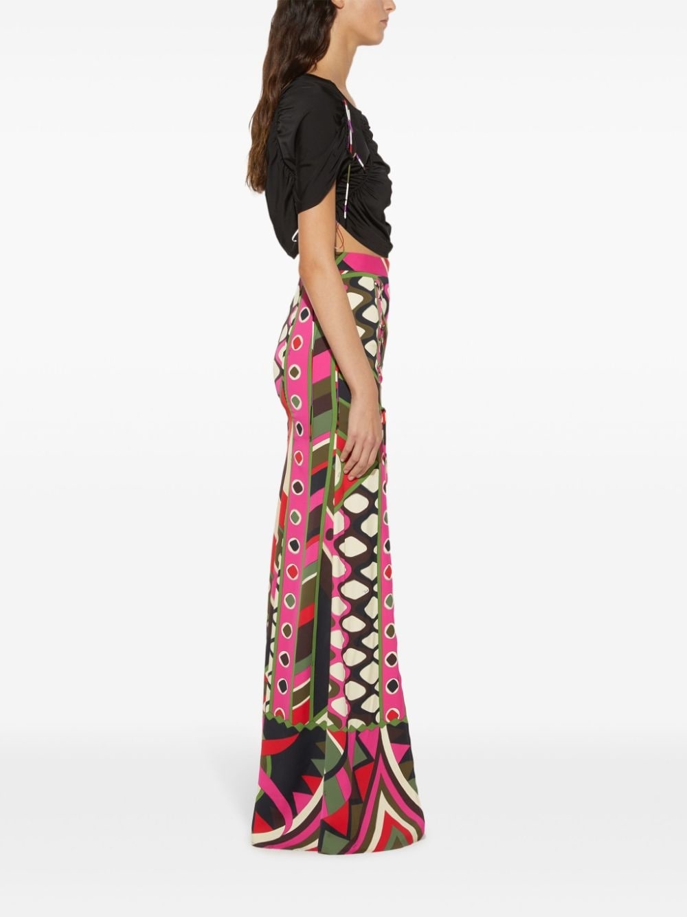 contrasting-trim cropped top - 3