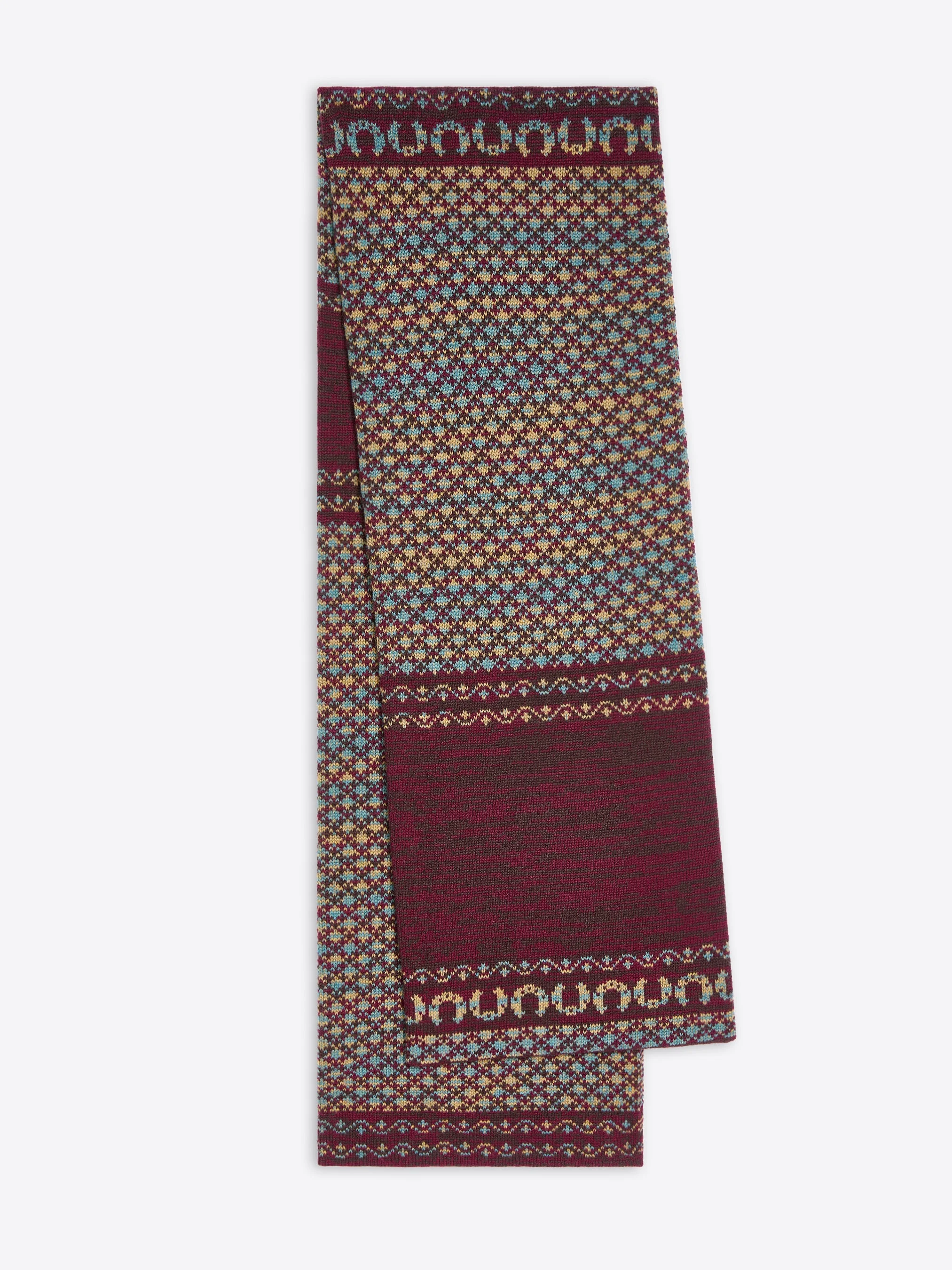 JACQUARD CASHMERE SCARF - 1