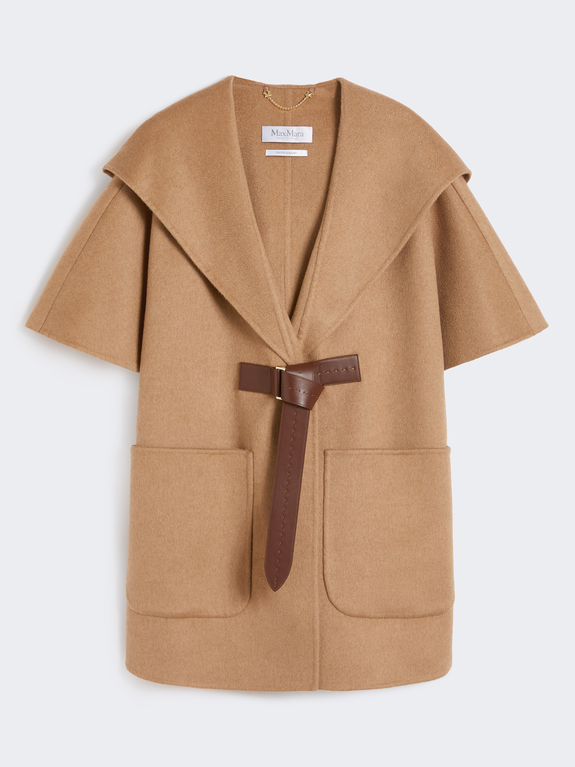NEWDORICO Camel-hair cape - 1