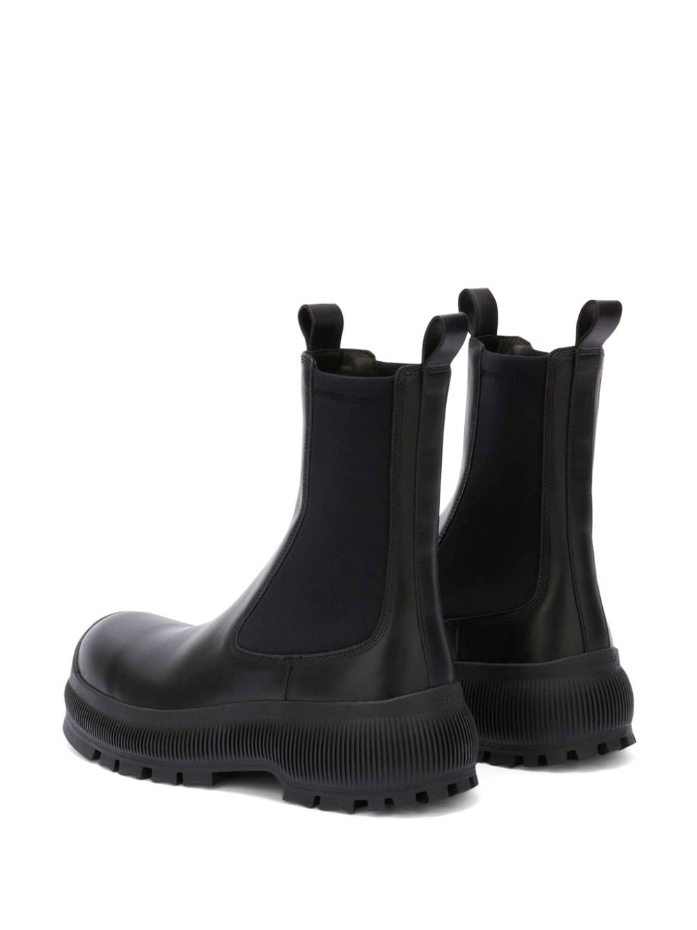 logo-embossed leather boots - 3
