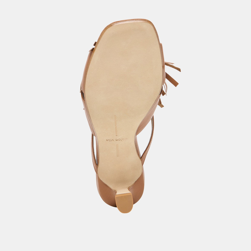 ROSALY HEELS CHESTNUT LEATHER 12