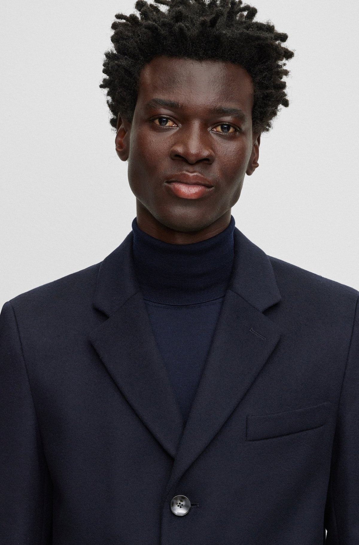 SLIM-FIT COAT IN VIRGIN WOOL AND CASHMERE - 5