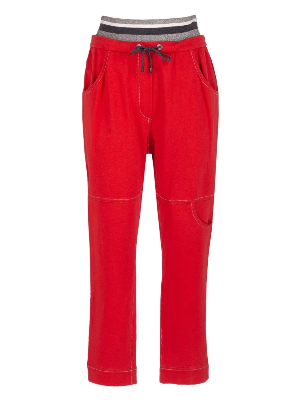 lurex-detail track pants - 1