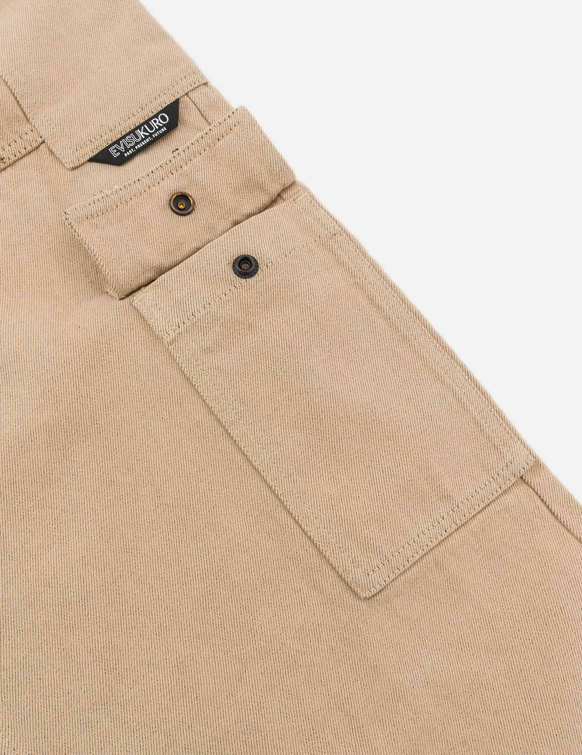 Two Tone Distressed Oversized Cargo Pants - 12
