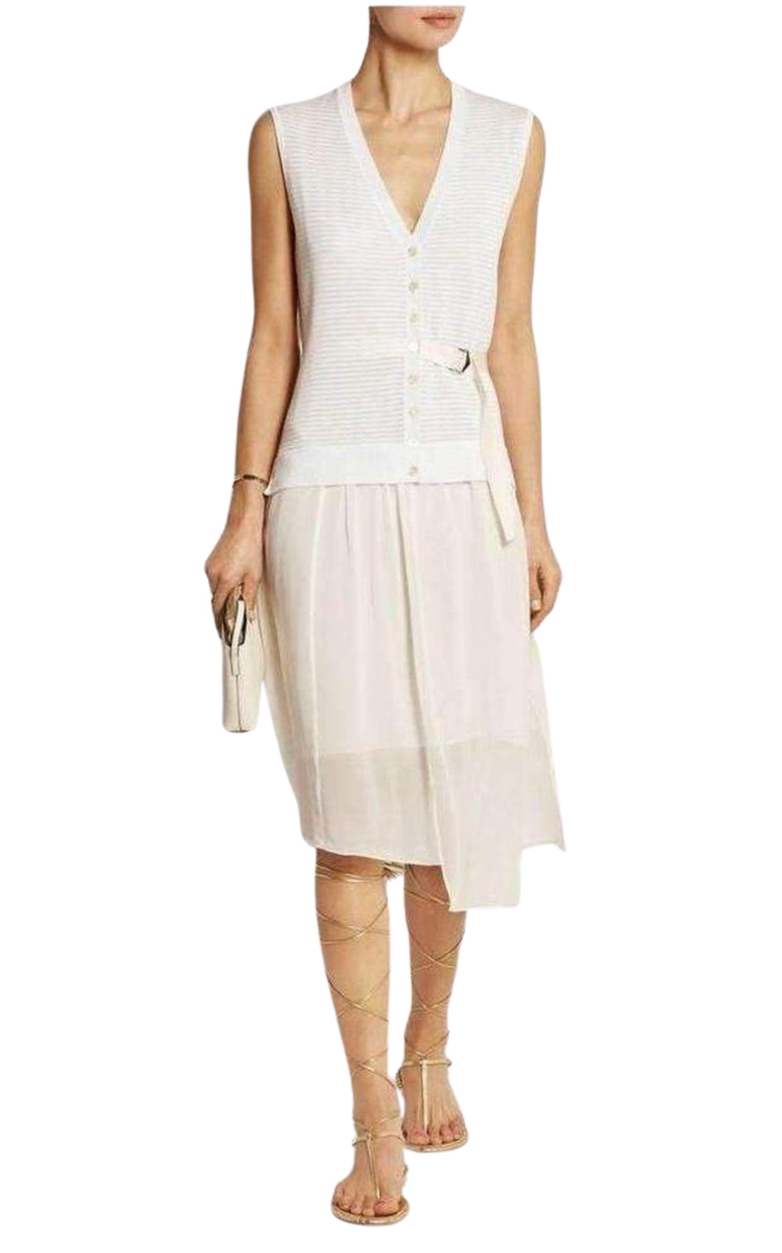 White Wool & Silk Dress - 2