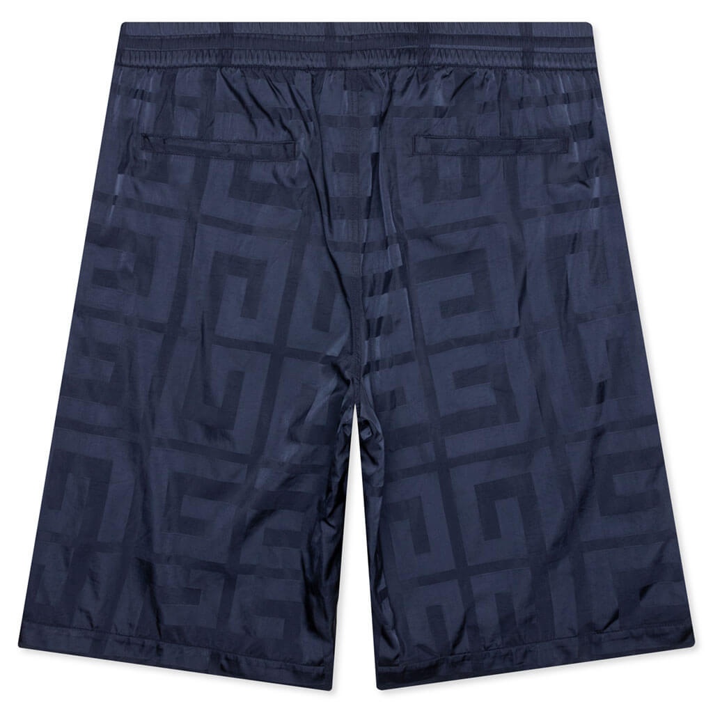 4G SHINY BERMUDA SHORTS - NAVY - 2