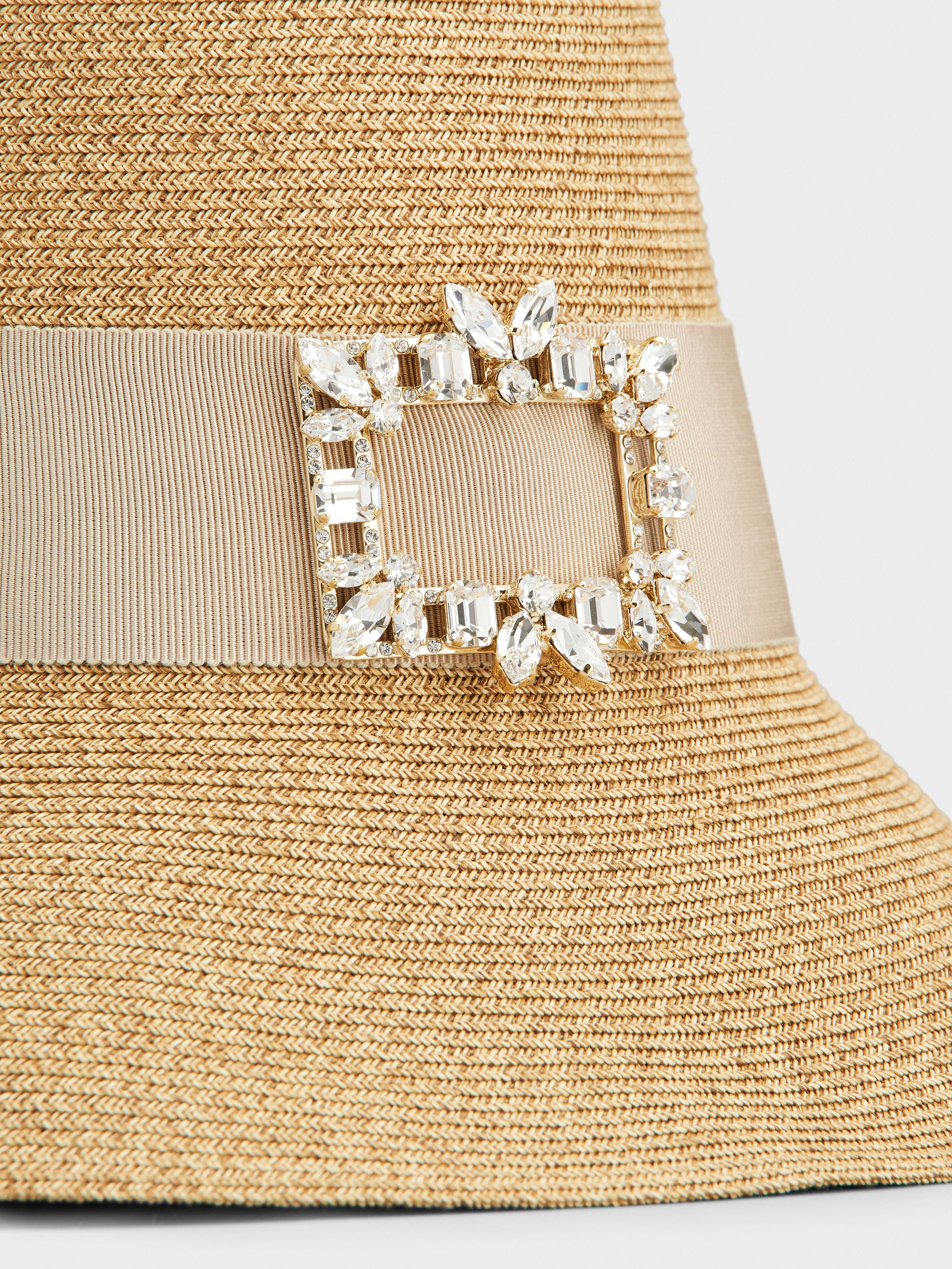 Broche Vivier Hat in raffia - 4