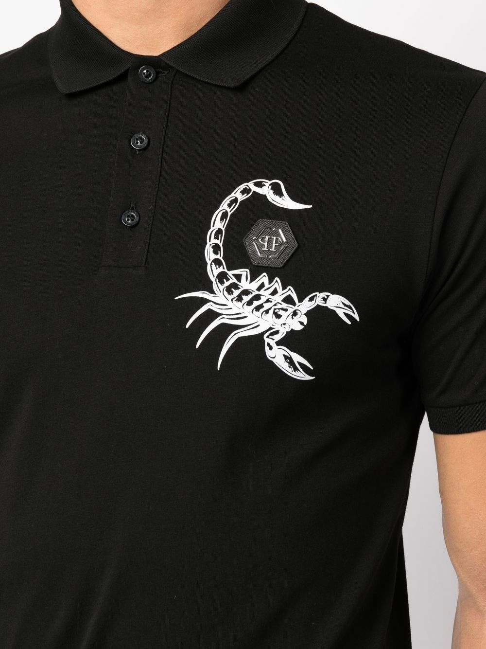 scorpion-print polo shirt - 5