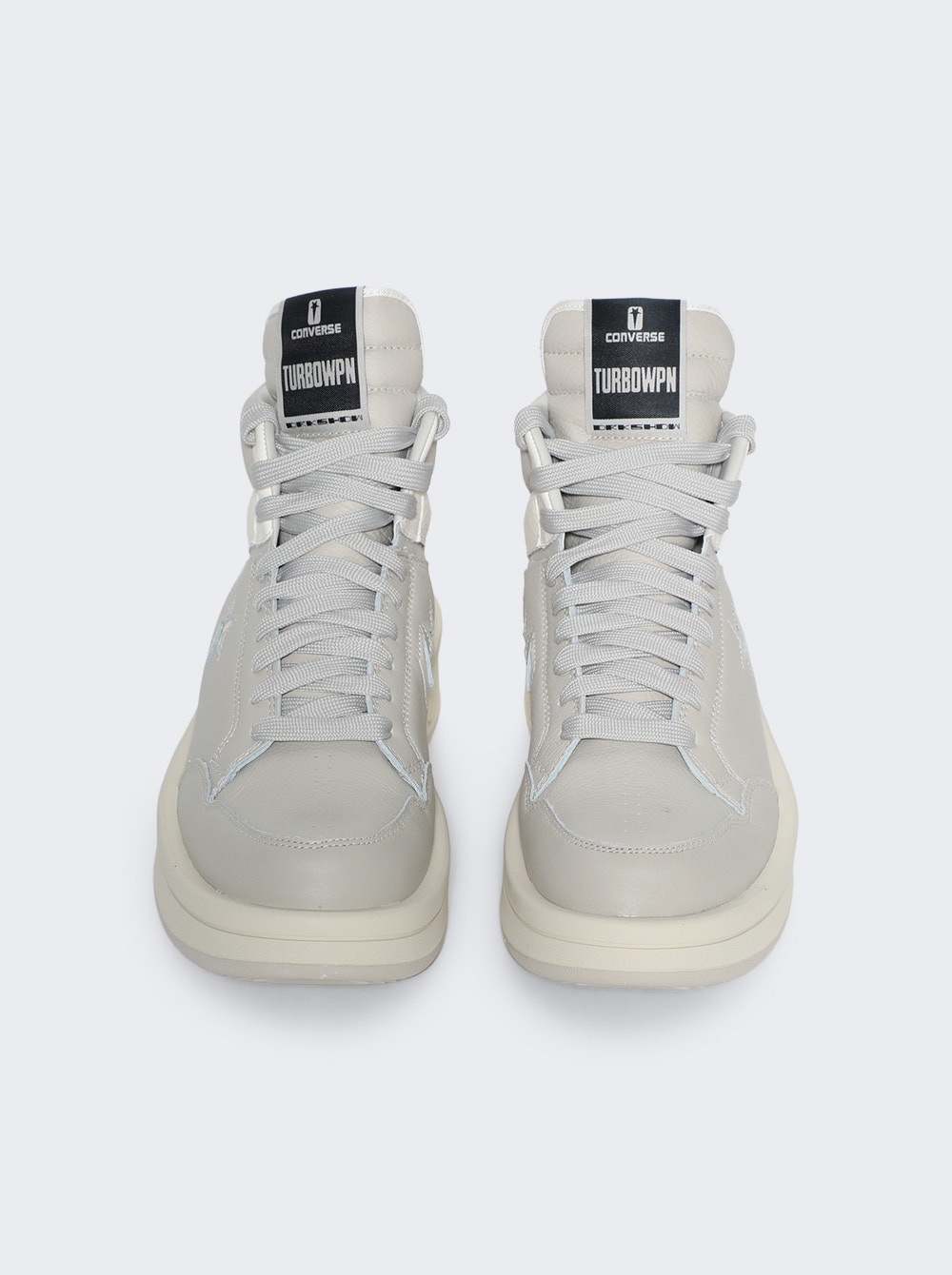 X Converse Turbowpn High Top Sneakers Oyster And White - 5