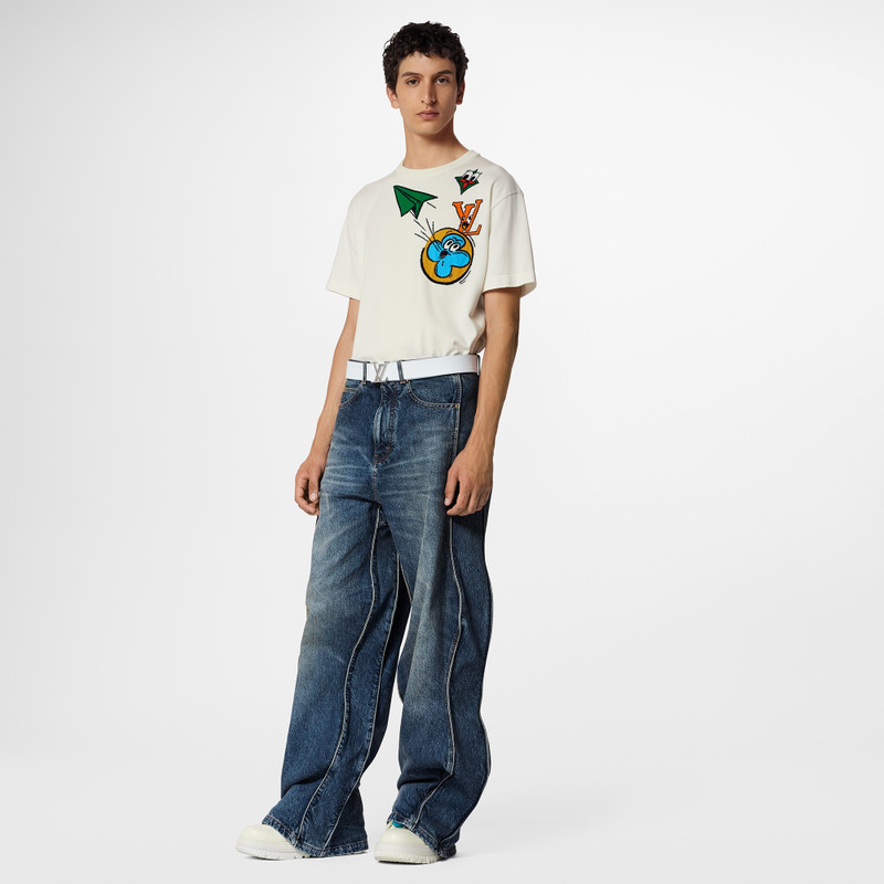 Louis Vuitton Monogram Comics Intarsia Short-Sleeved Crewneck outlook