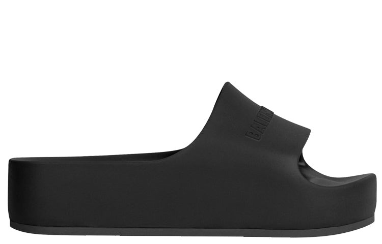 (WMNS) Balenciaga Chunky Slides 'Black' 654315W1S891000 - 3