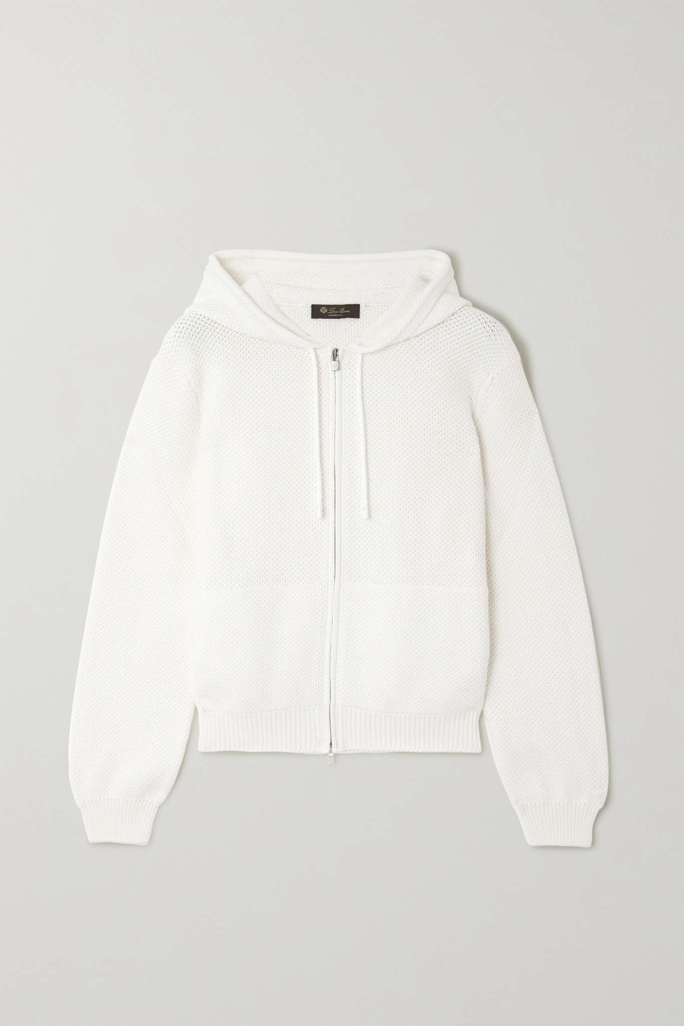 Open-knit cotton hoodie - 1