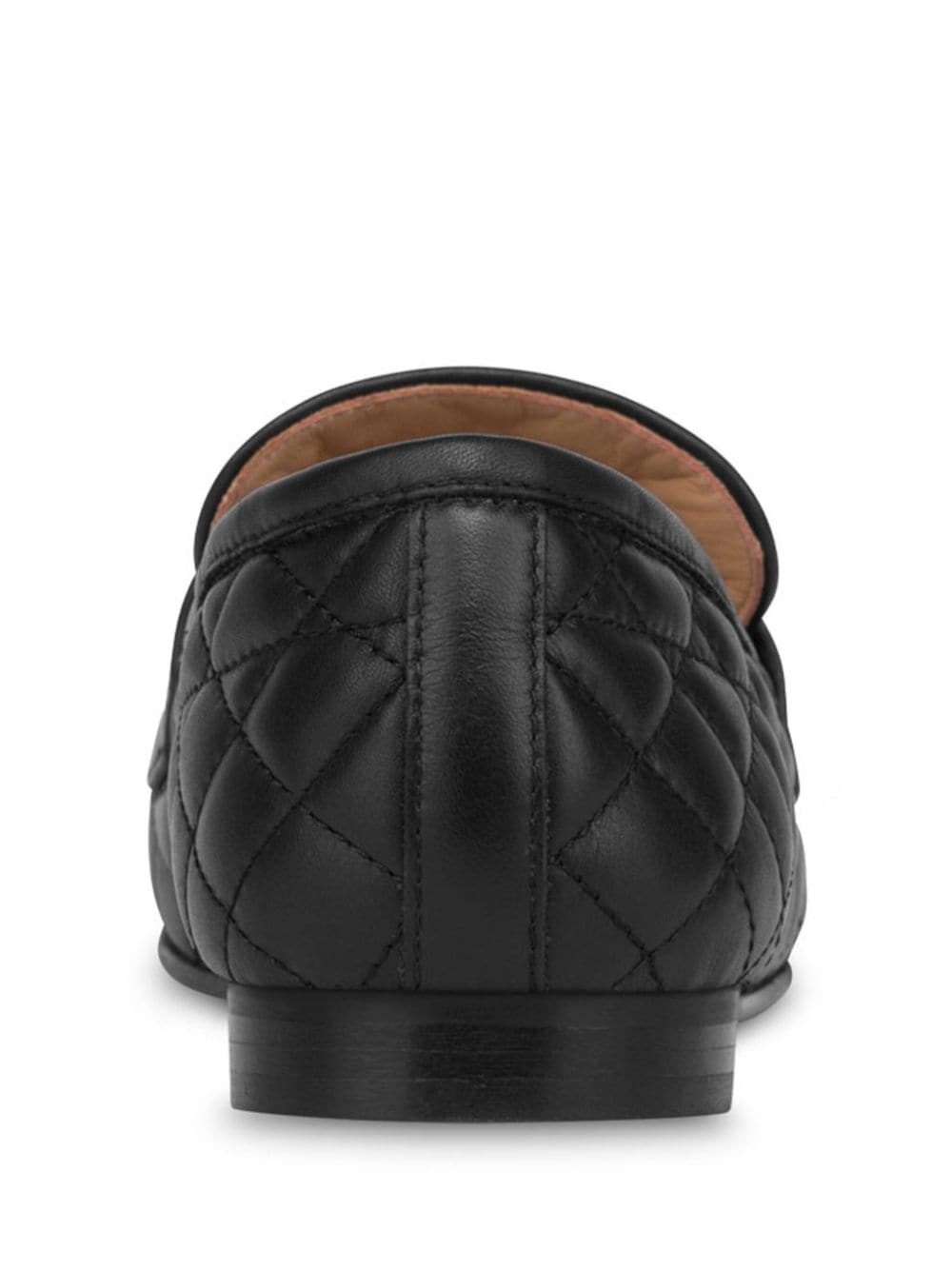 logo-lettering quilted leather loafers - 3