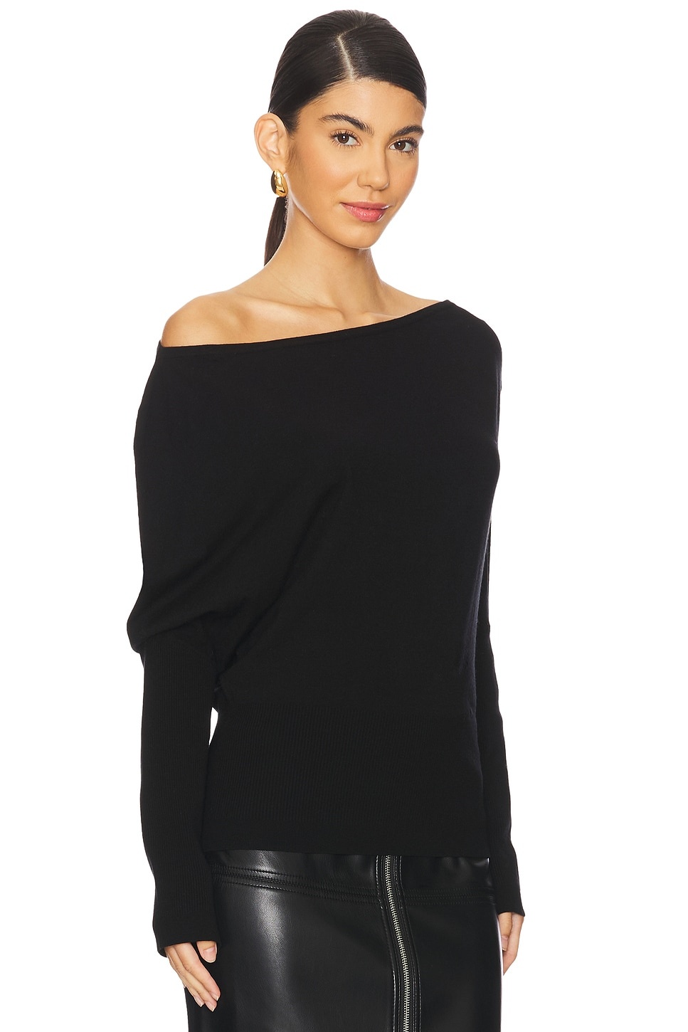 Lavina Draped Off Shoulder Sweater - 2