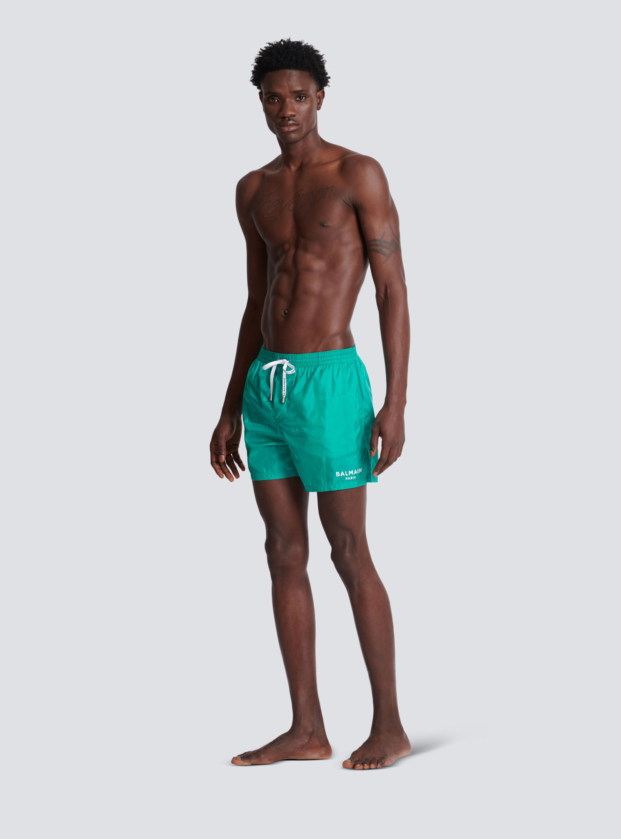 Balmain logo swim shorts - 3