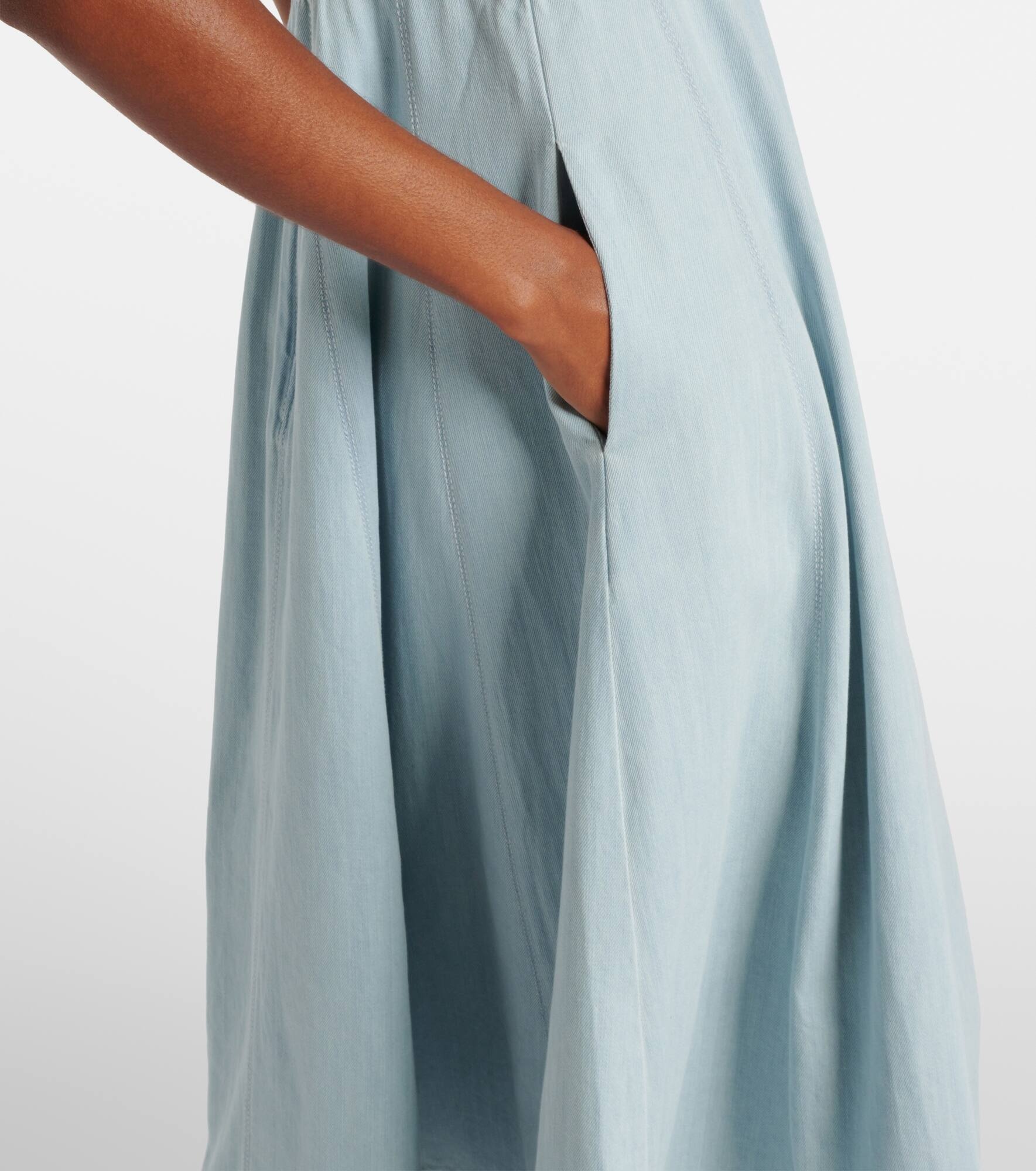 【Zimmermann】ACACIA DENIM SWING DRESS デニム ミディドレス ZIMMERMANN Acacia paneled denim midi dress | NET-A-PORTER