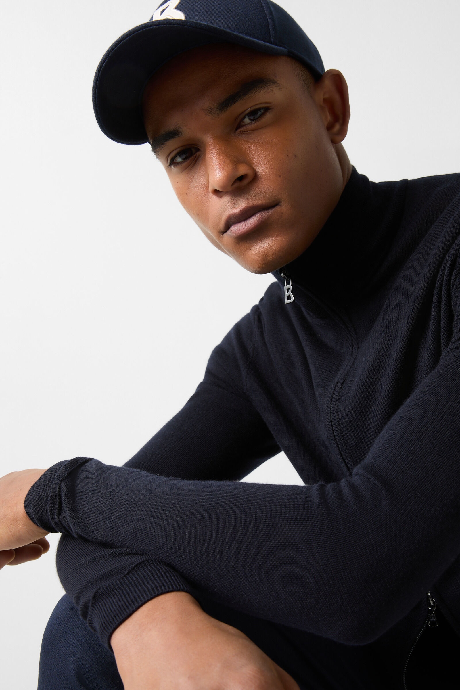 Oscar Knit jacket in Navy blue - 4