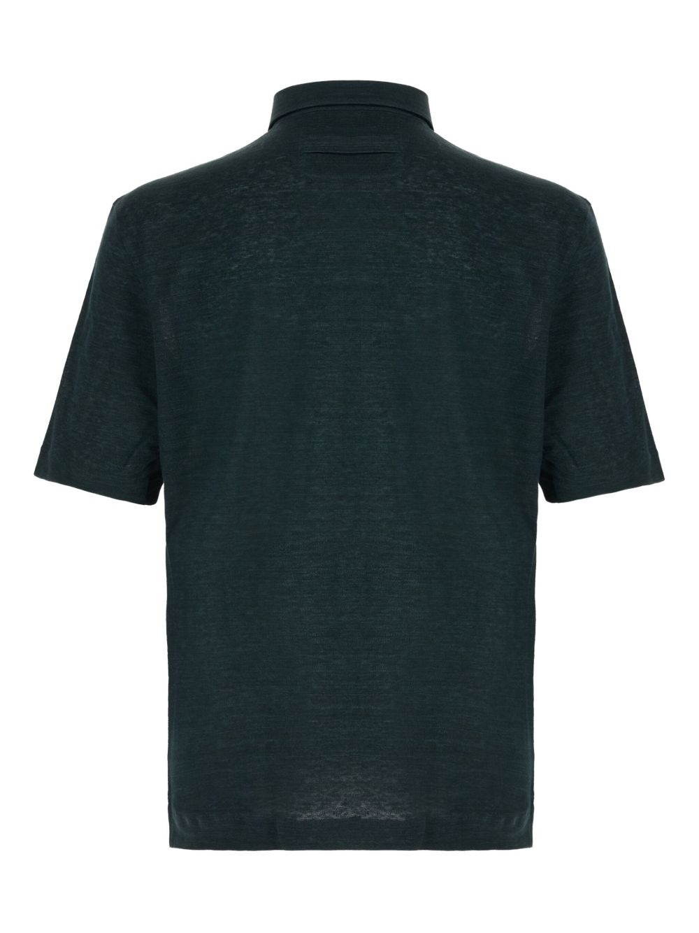 linen buttoned polo shirt - 2