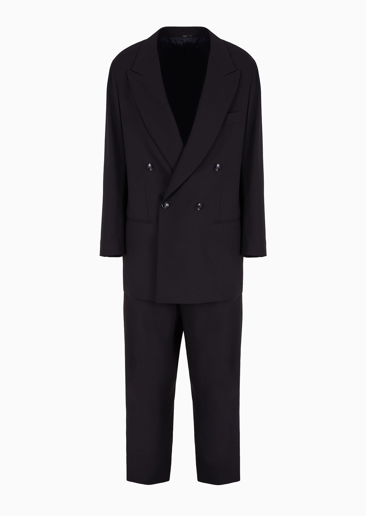 Double-breasted suit in virgin wool crêpe - 1