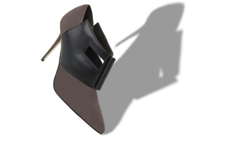 Manolo Blahnik Brown Suede Cut-Out Ankle Boots outlook