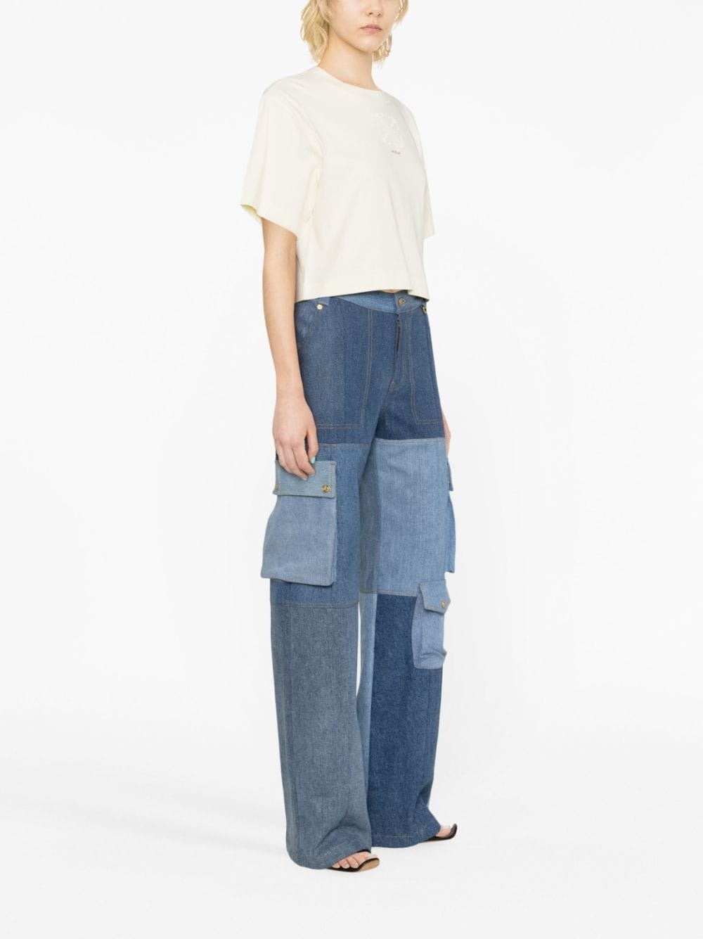 Arrows-motif embellished cropped T-shirt - 3