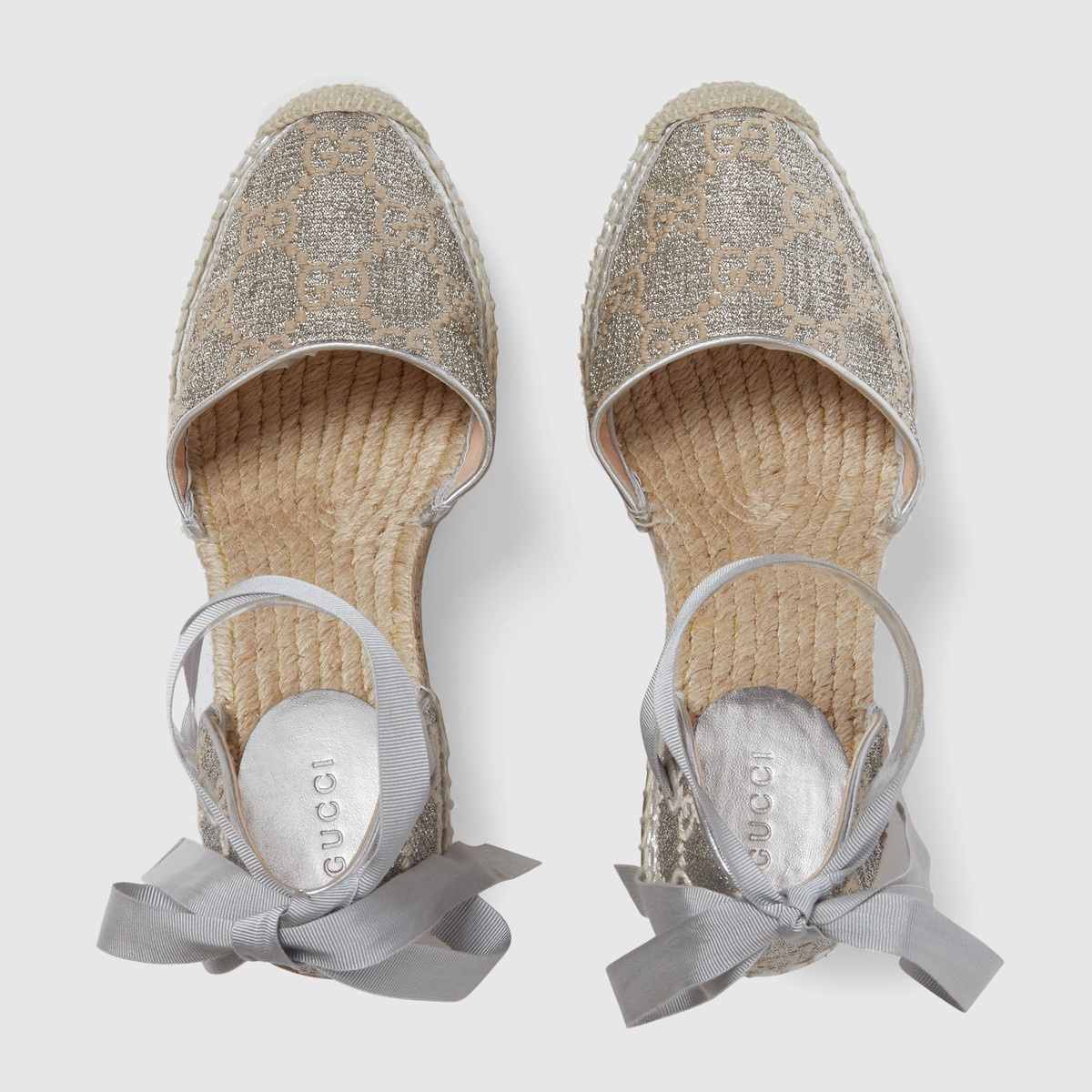 Women's Heritage GG lamé platform espadrille - 3