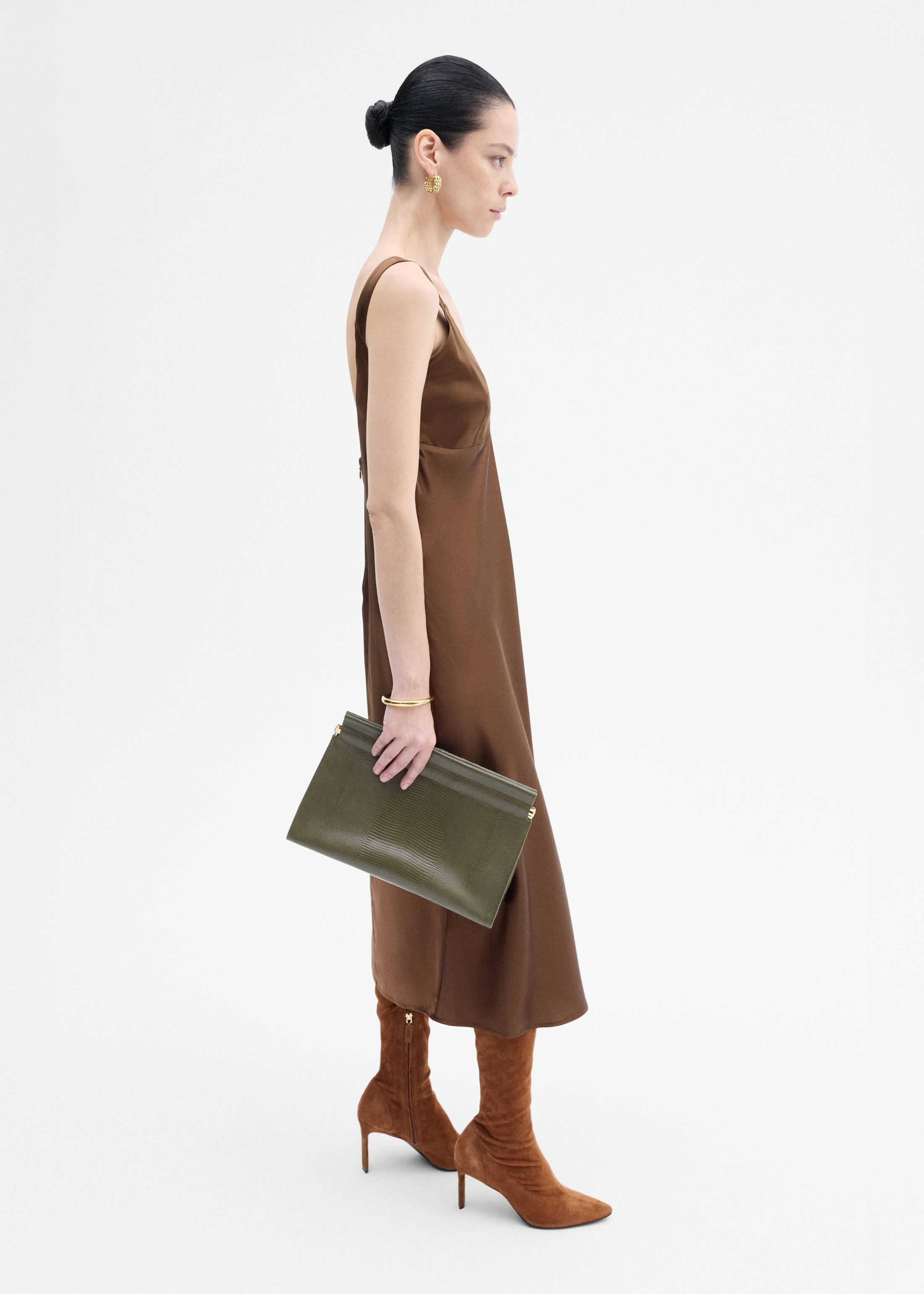 Silk Slip Midi Dress - 4