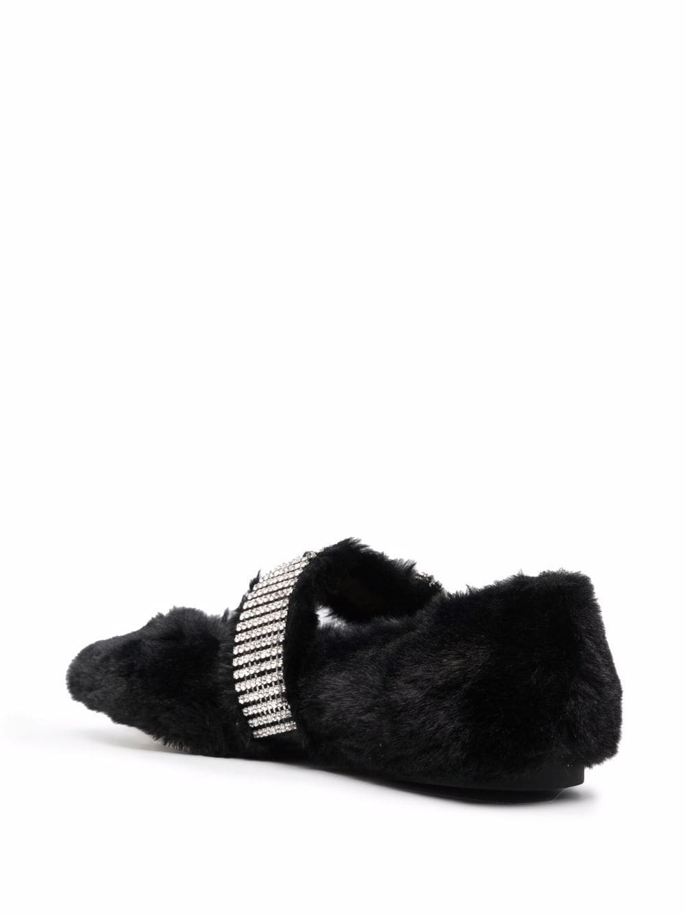 Krista faux-fur ballerina shoes - 3