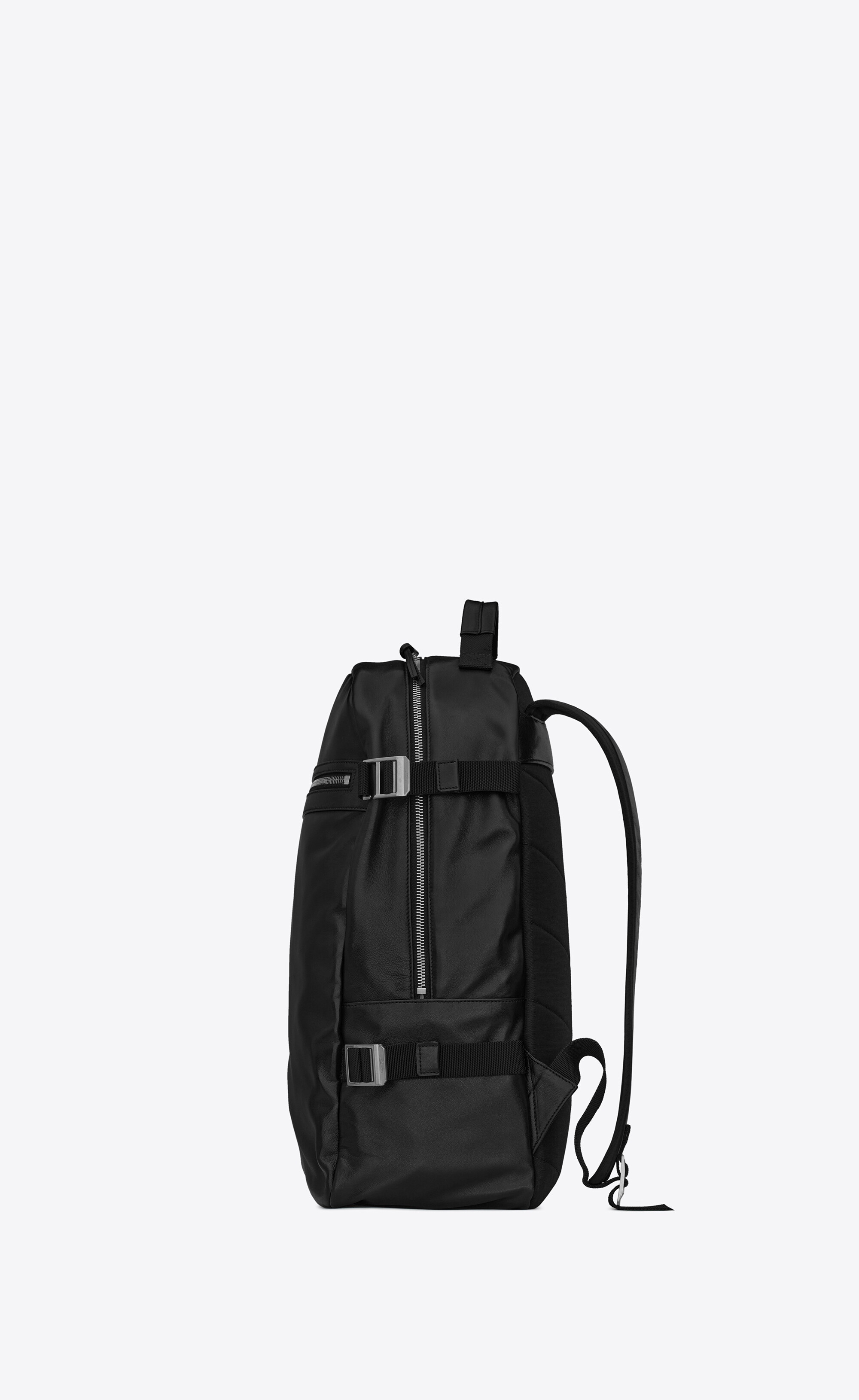 city trekking backpack in lambskin and nylon - 3