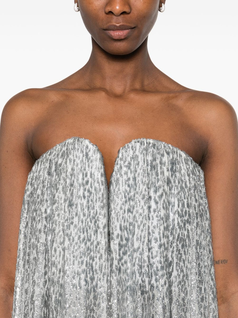 metallic-effect maxi dress 5