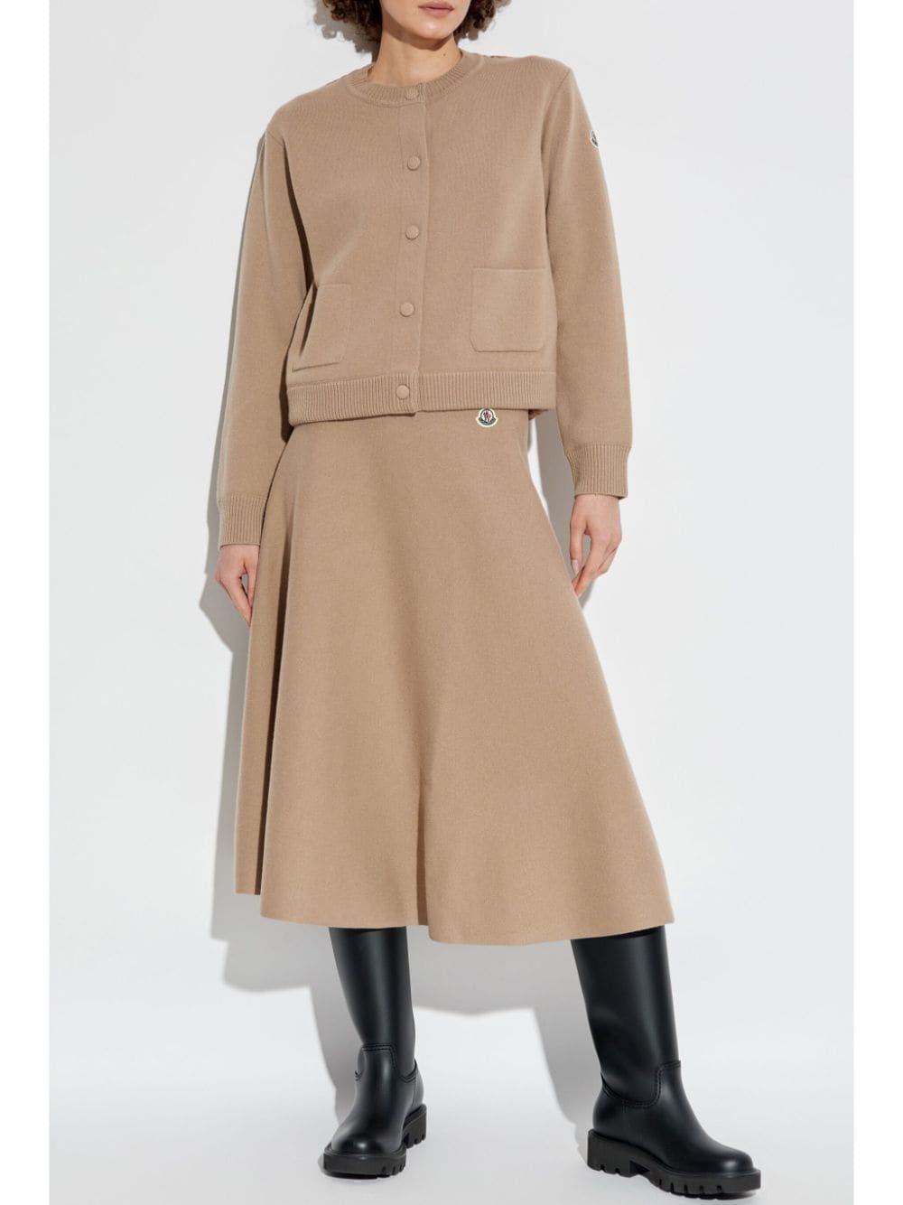 padded wool cardigan - 2