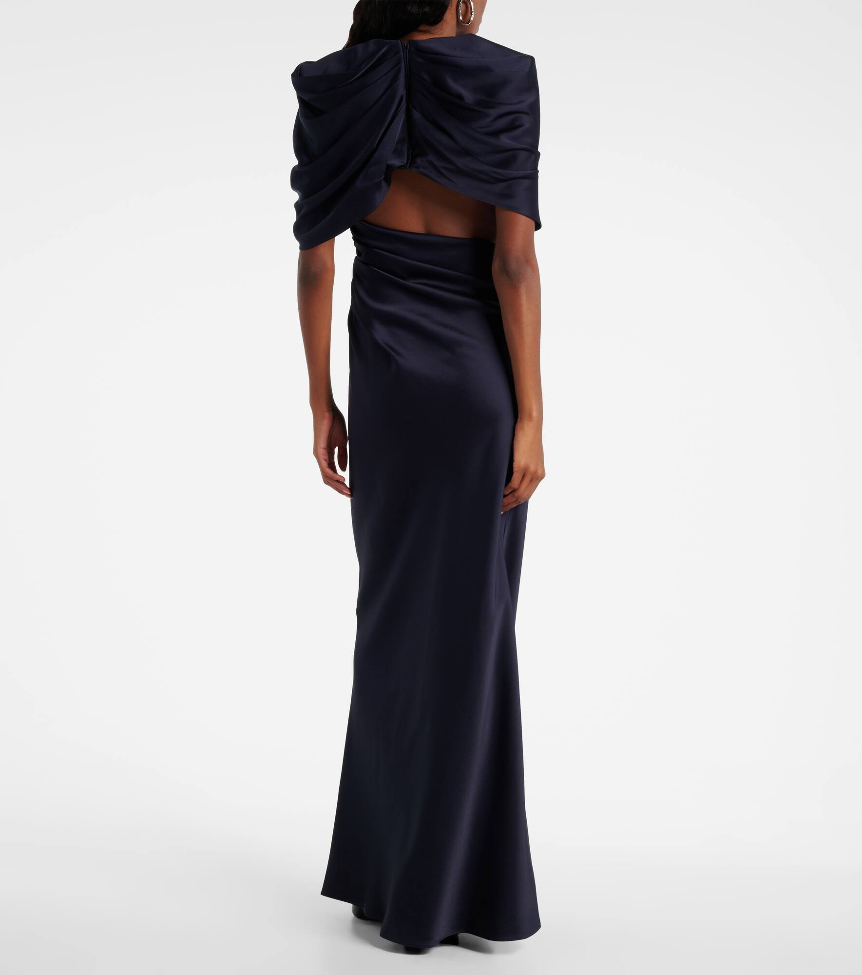 Caped draped gown - 3