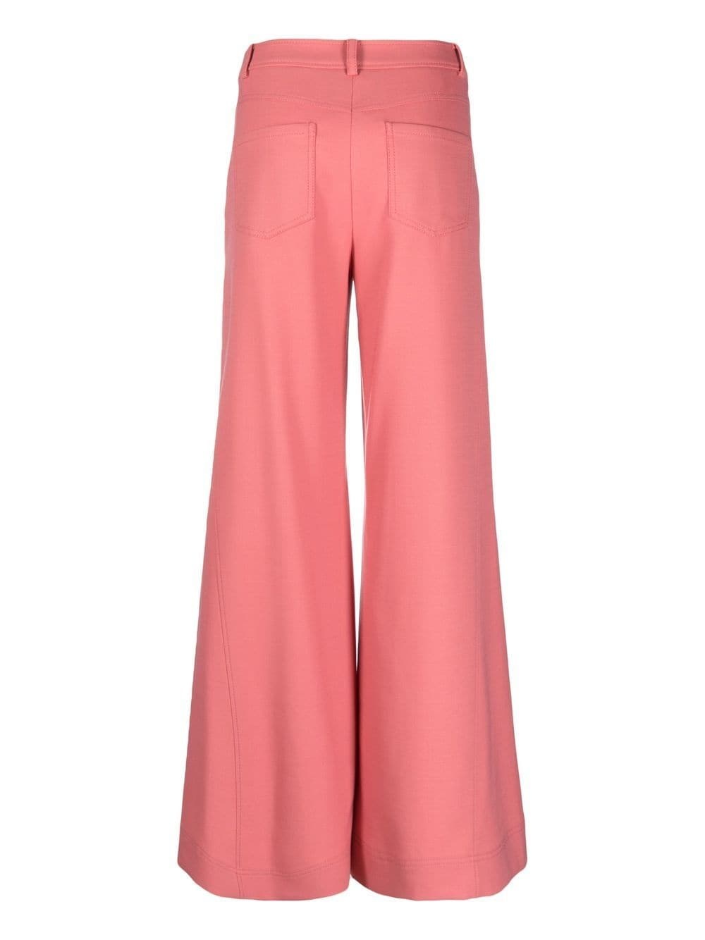 high-waisted flared trousers - 2