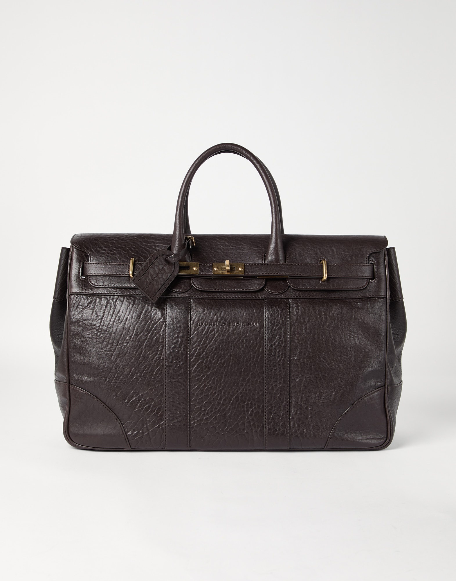Textured grain leather country bag - 1