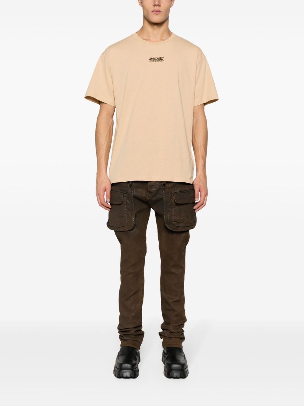 logo-embroidered cotton T-shirt - 2