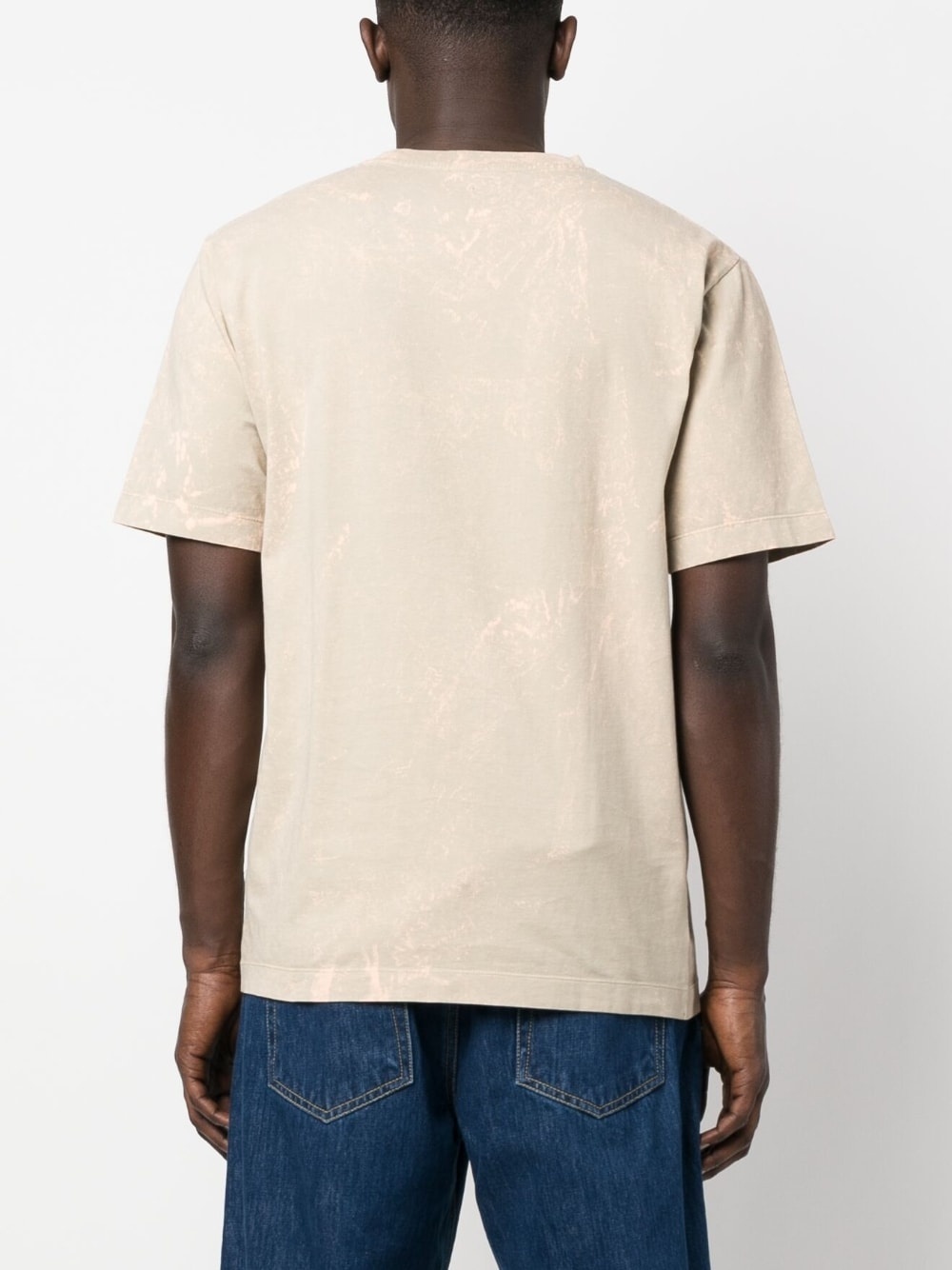 logo-embroidery bleached T-shirt - 4