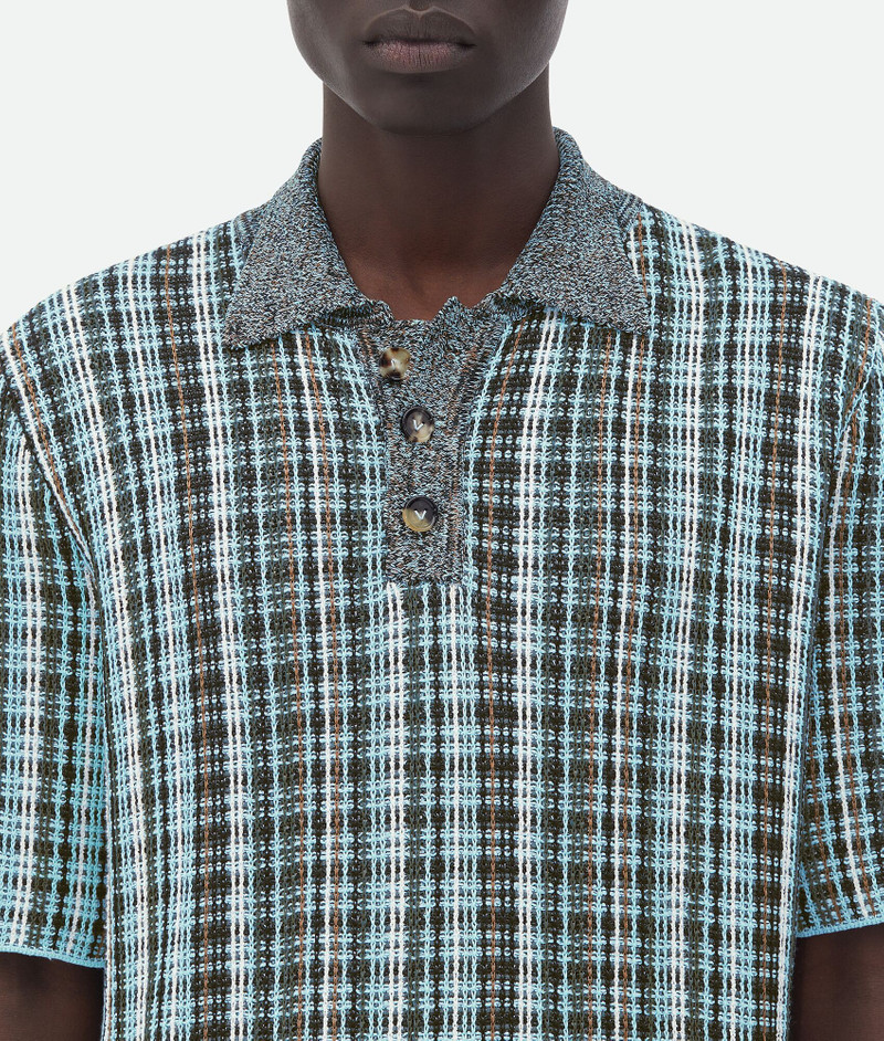 Cotton Viscose Check Polo 4