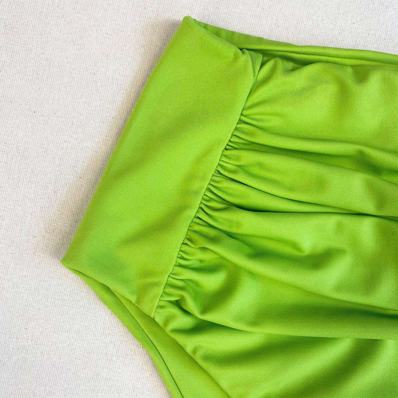 Green High Waisted Bikini Brief - 5