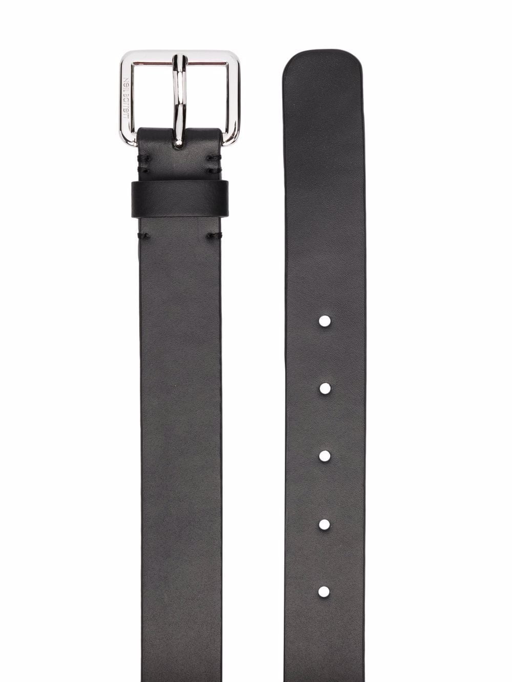 logo-buckle leather belt - 2